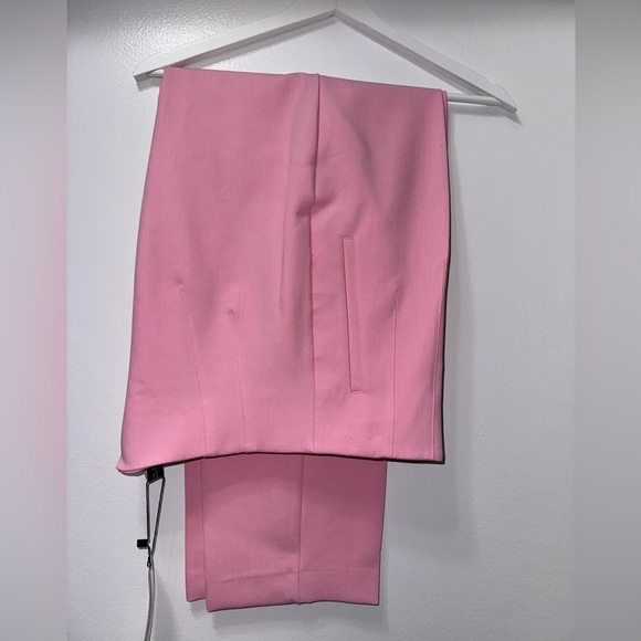 NWT ZARA HIGH-WAISTED PANTS in BUBBLE GUM - Picture 9 of 9